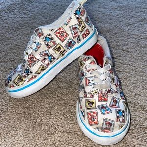 Vans Where’s Waldo postage stamp shoes, Toddler Size 7.5